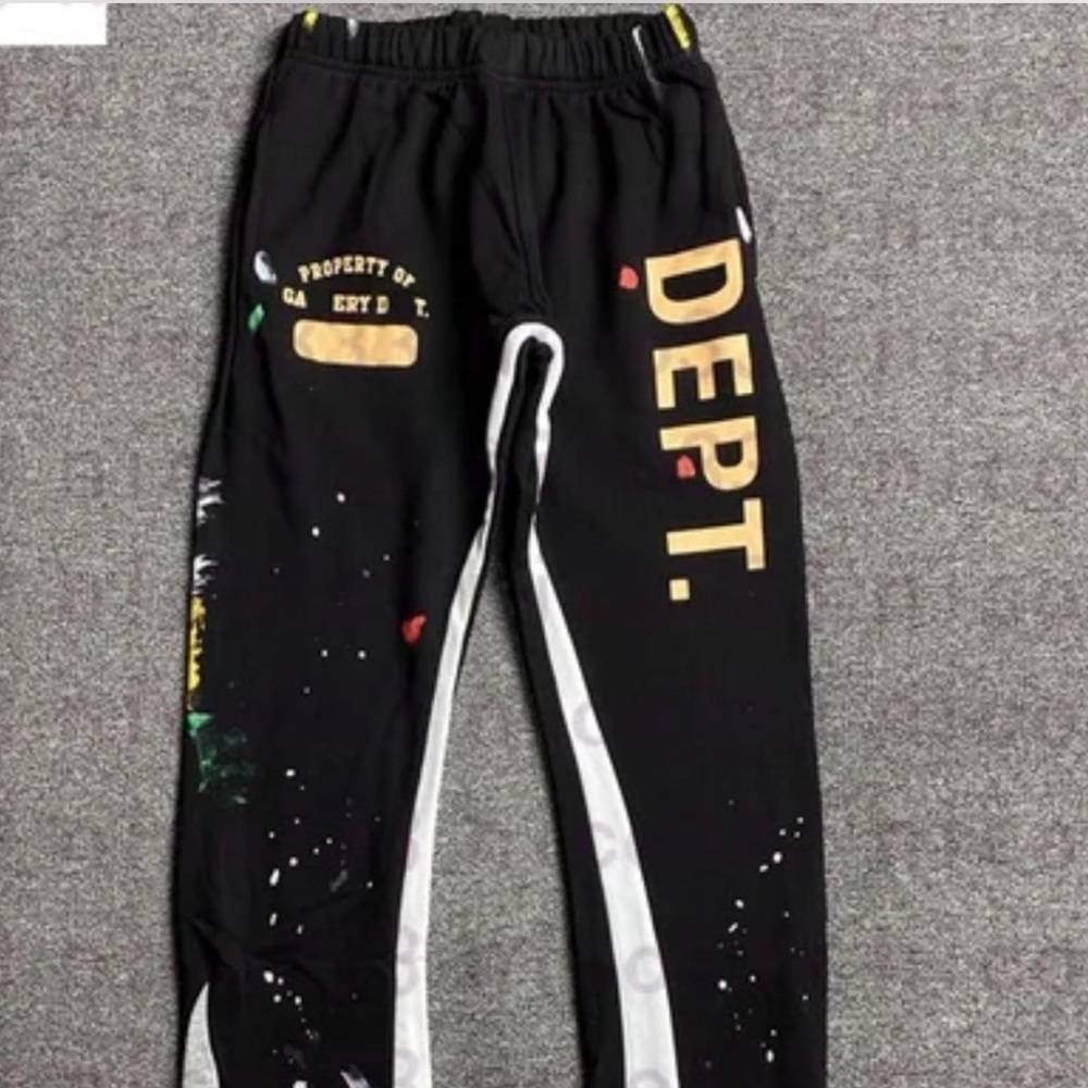 Gallery Dept Flared Sweatpants / Joggers Grey Painted /  Men’s Large